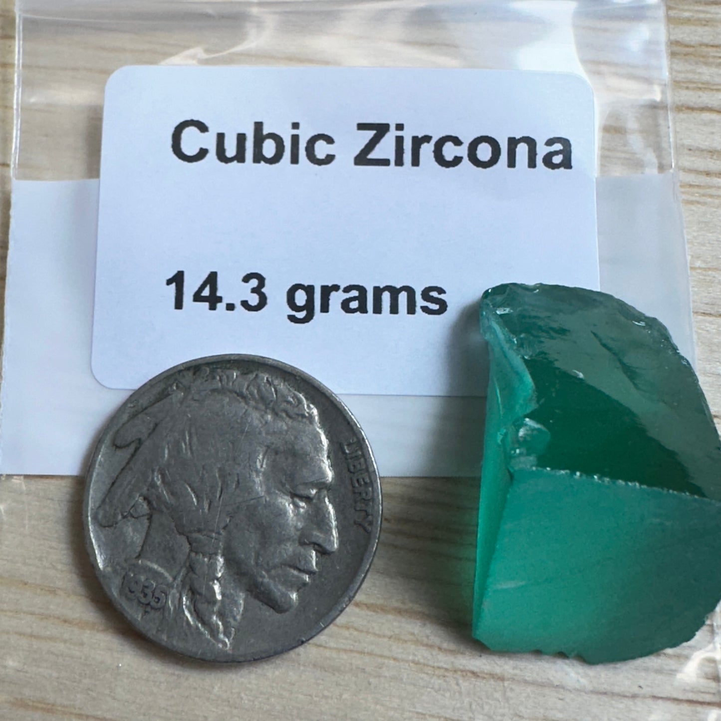 14.3 gram CUBIC ZIRCON Facet Rough