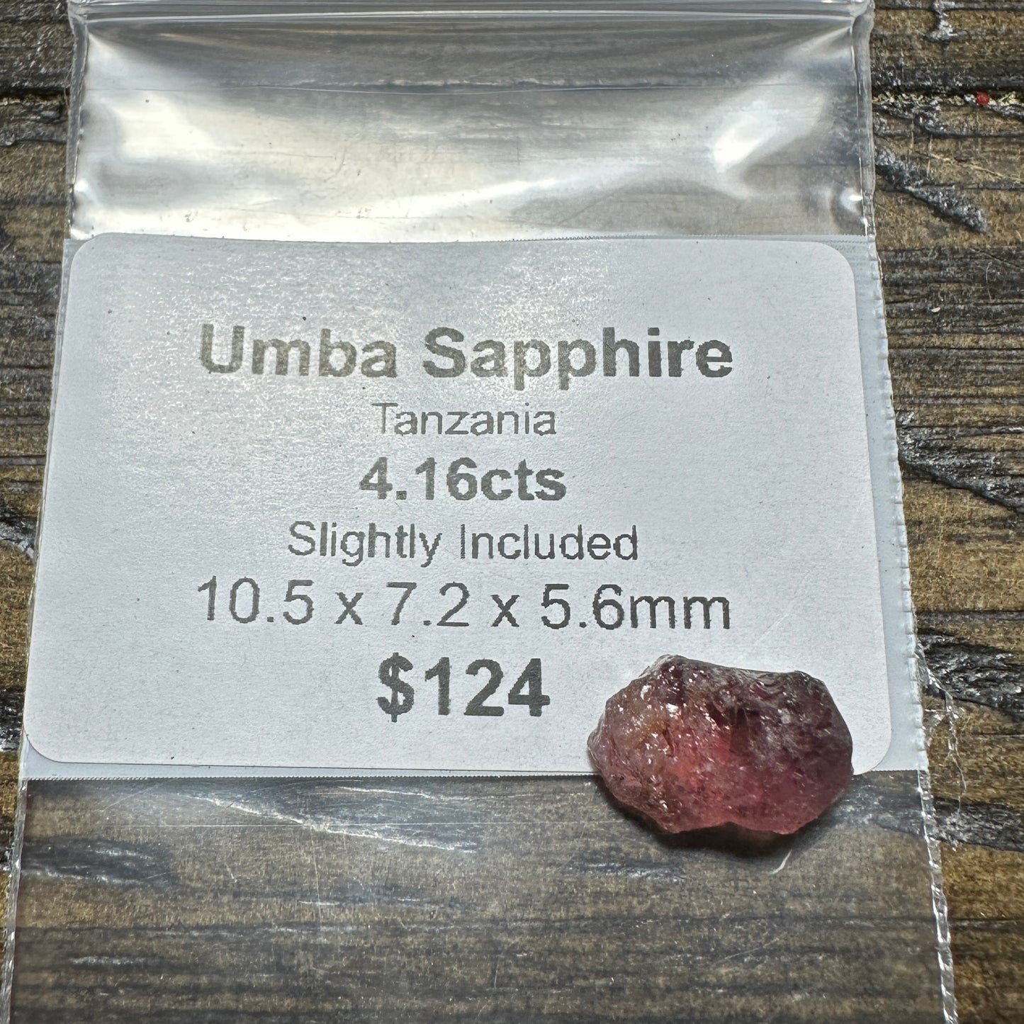 4.16ct UMBA SAPPHIRE Facet Rough