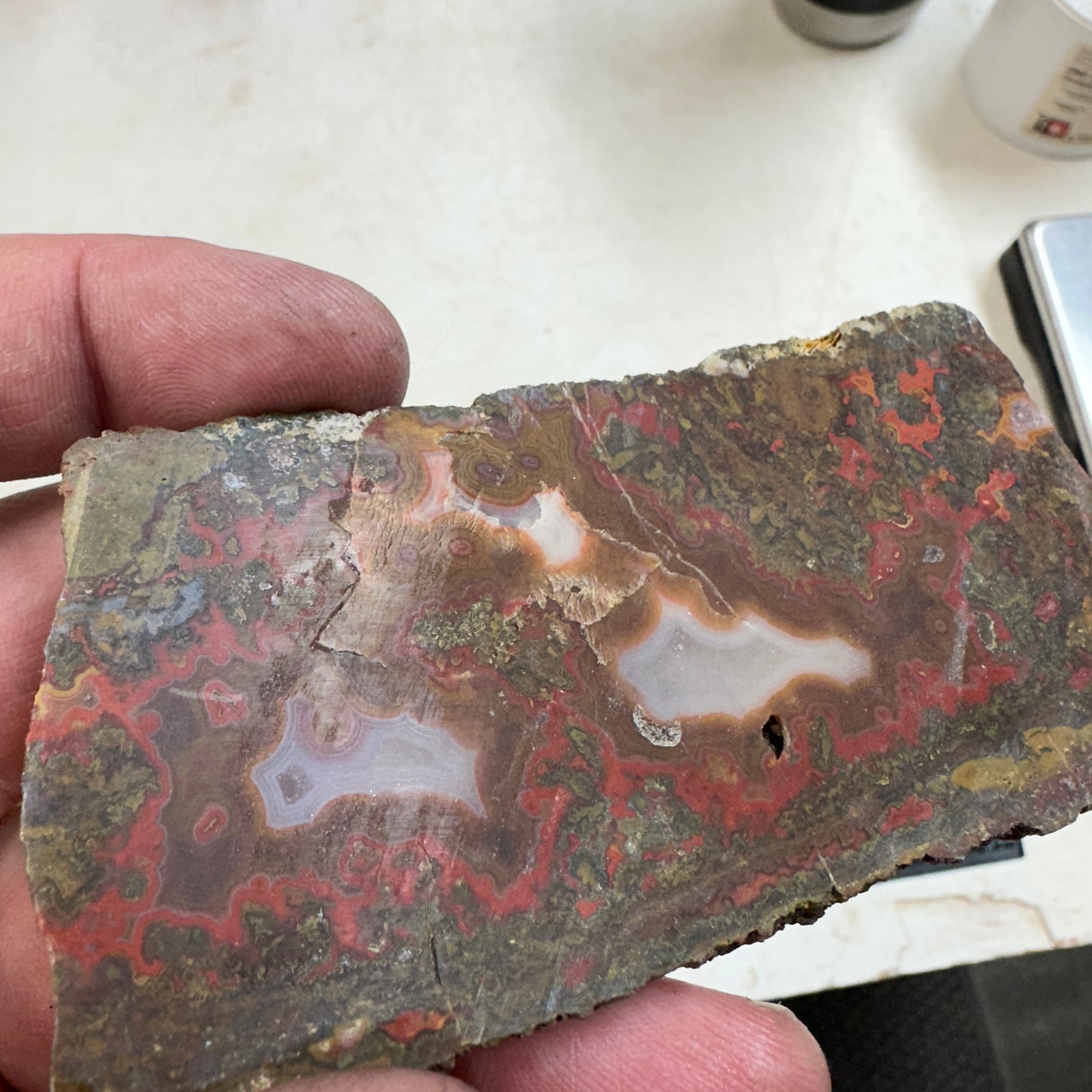 MOROCCAN SEAM AGATE Slab - 85 grams