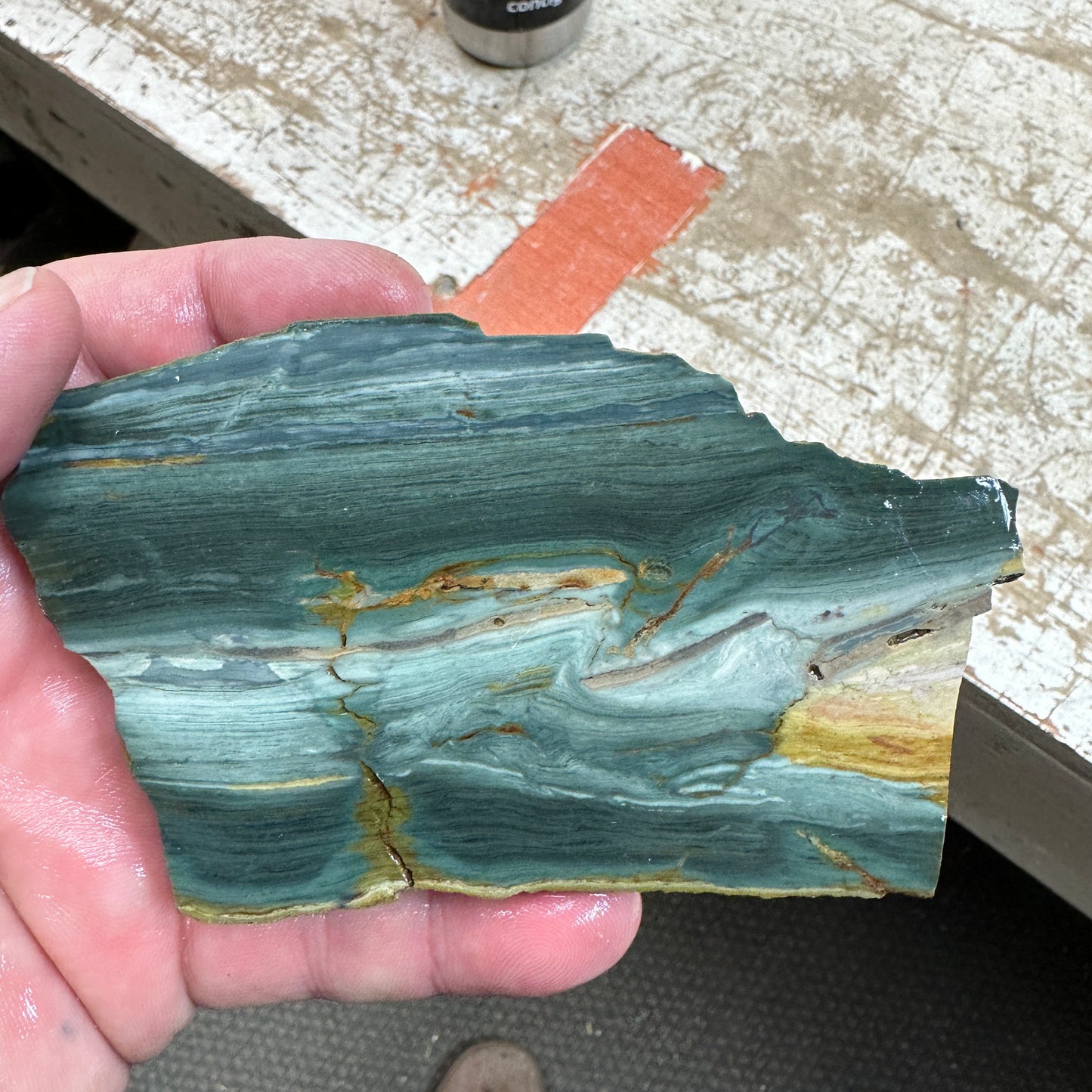 GARY GREEN JASPER Slab - 94 grams