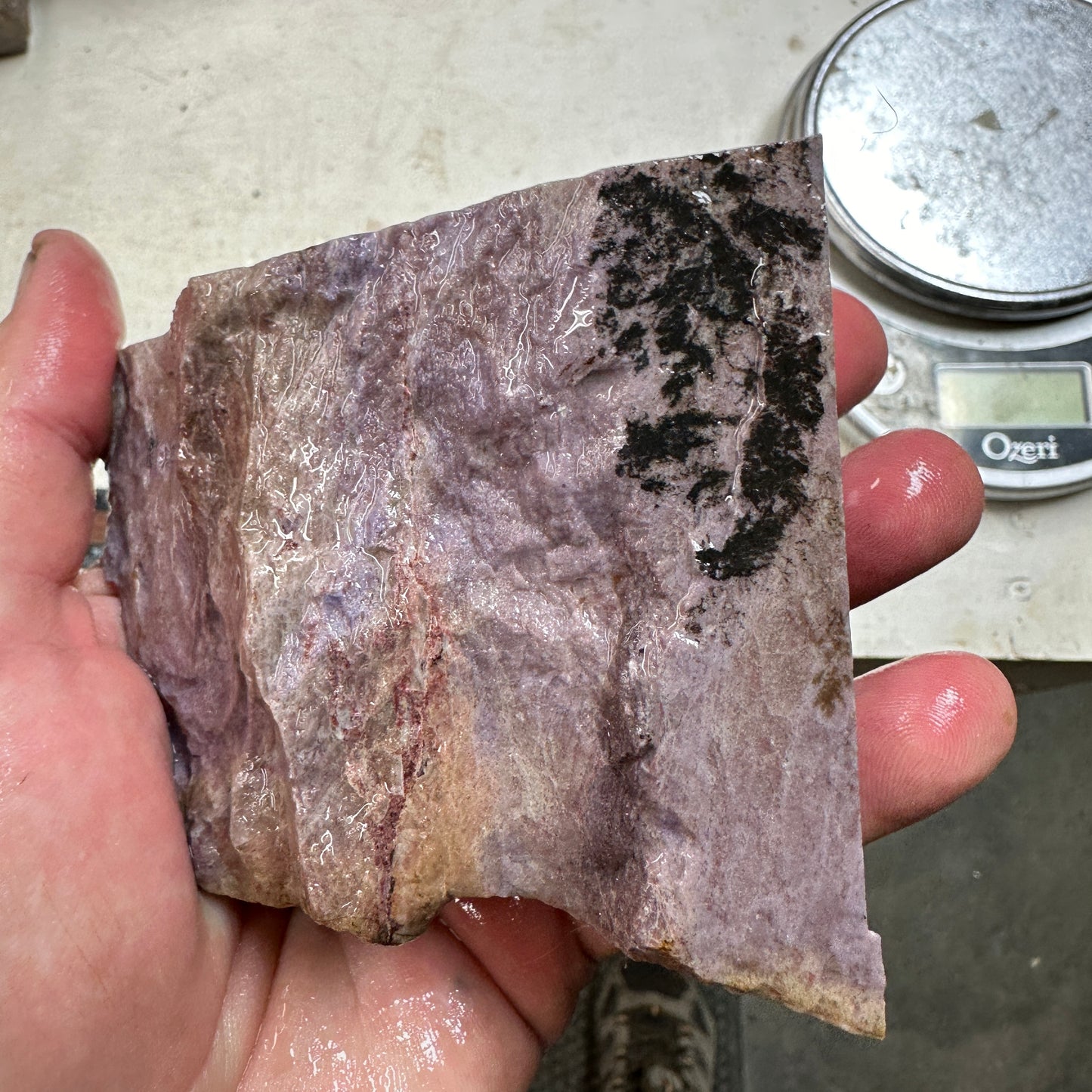 TURKISH PURPLE JADEITE Faced Rough - 1.52 Pounds