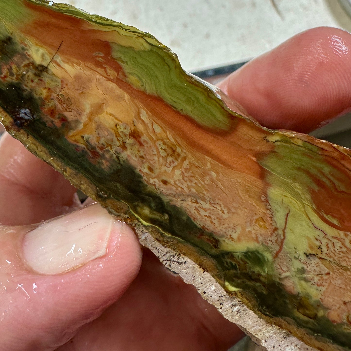 MORRISONITE JASPER Faced Rough - 0.67 Pounds