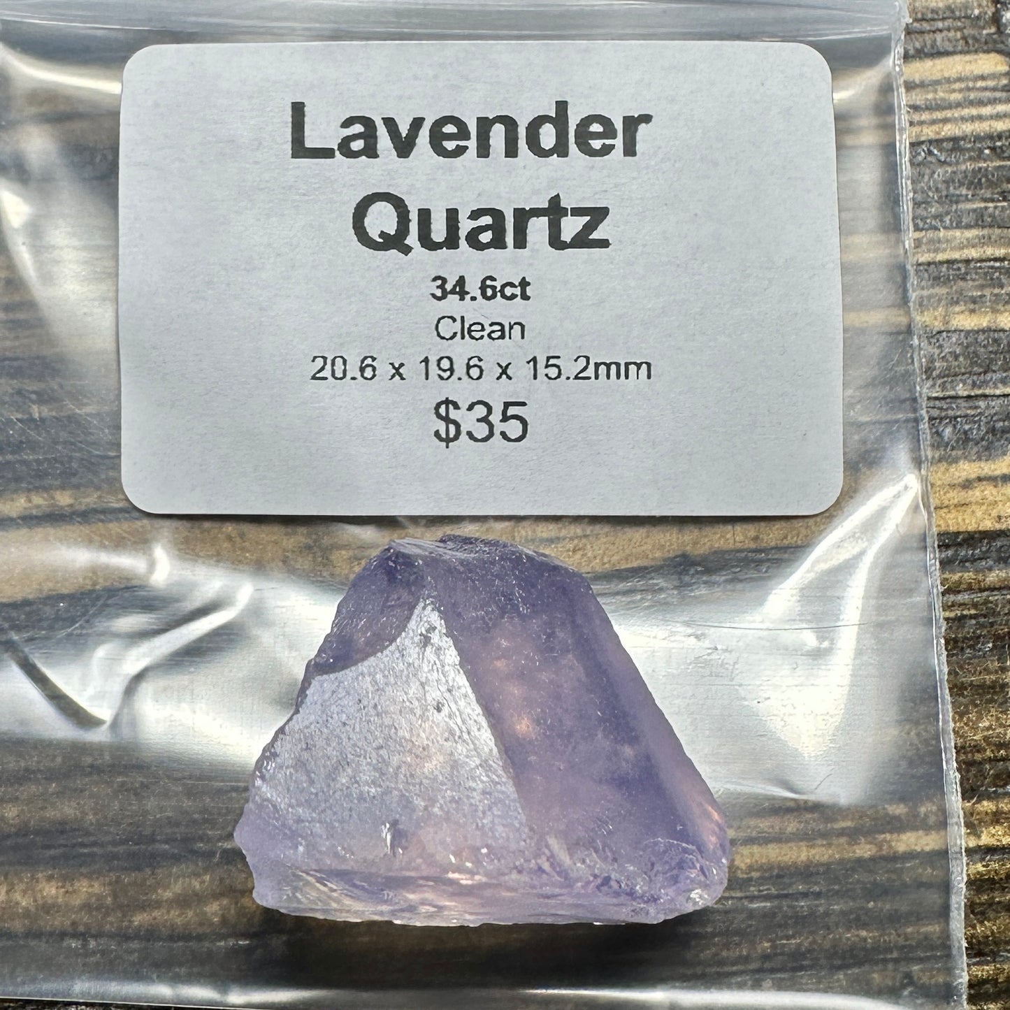 34.6ct LAVENDER QUARTZ Facet Rough