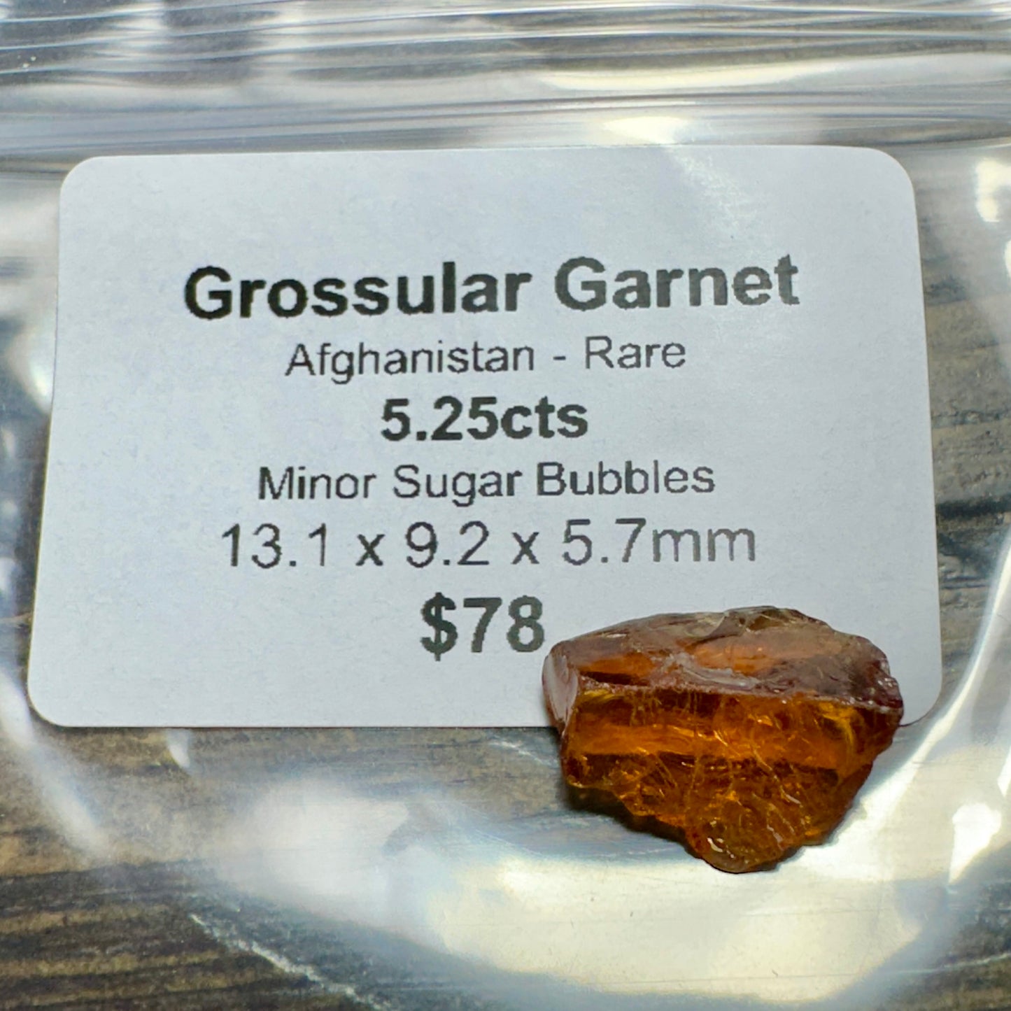 5.25ct Afghan GROSSULAR GARNET Facet Rough