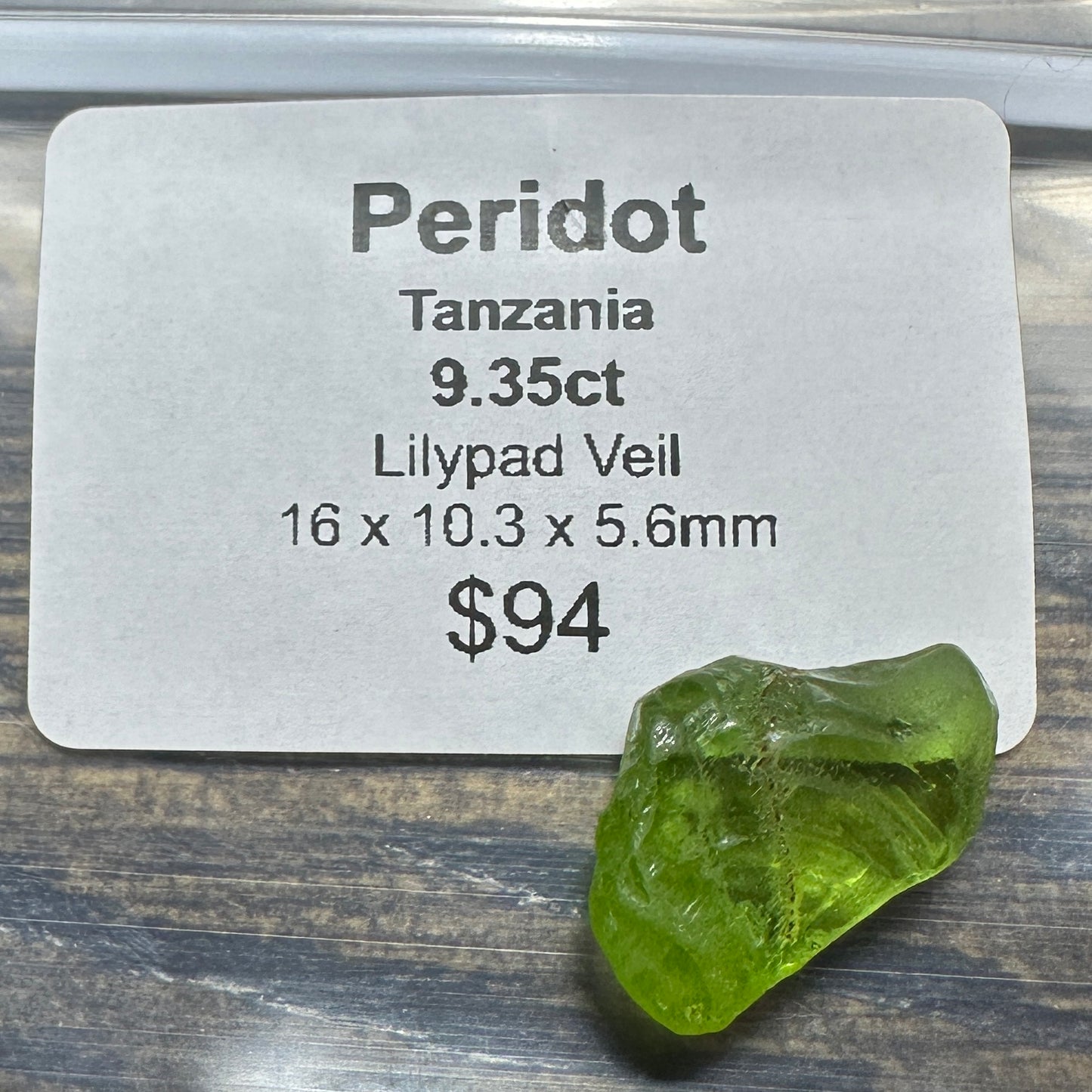 9.35ct Tanzania PERIDOT Facet Rough
