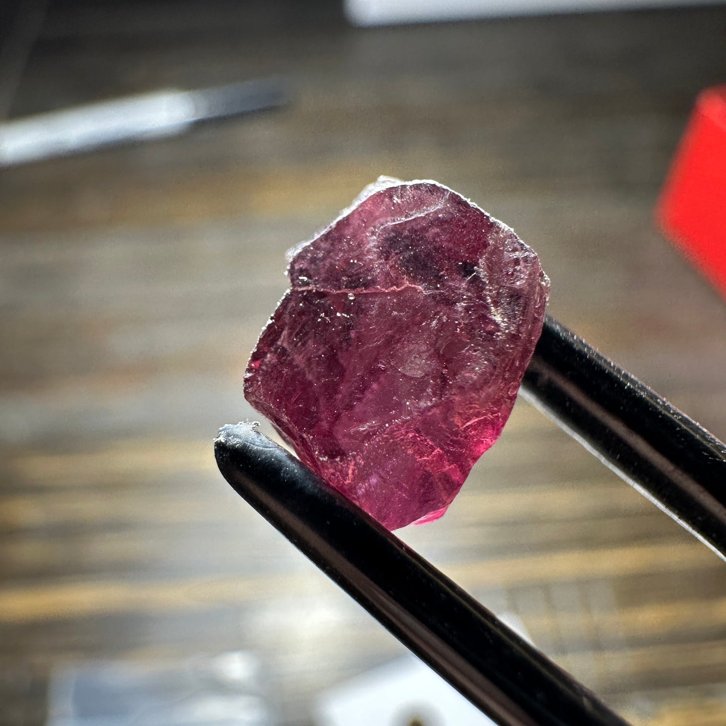 PURPLE RHODOLITE GARNET 4pcs., 3.27g Facet Rough Parcel