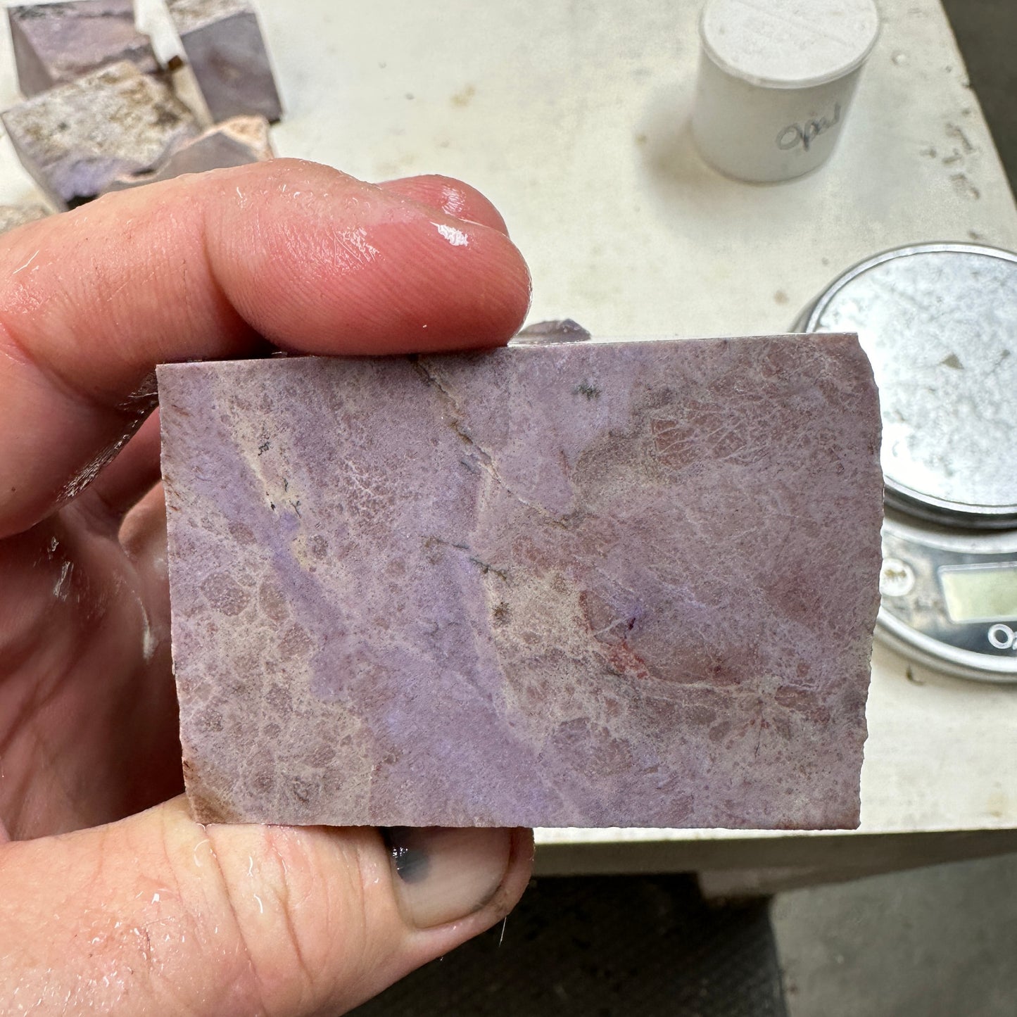 TURKISH PURPLE JADEITE Faced Rough - 1.30 Pounds