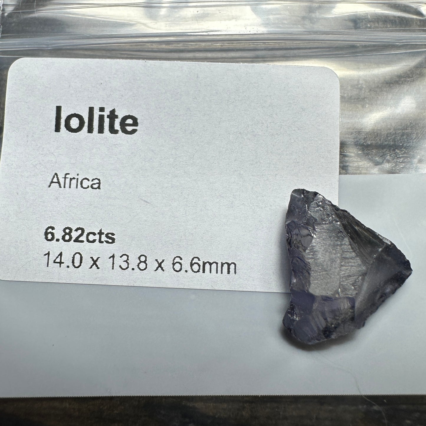 6.82ct IOLITE Facet Rough