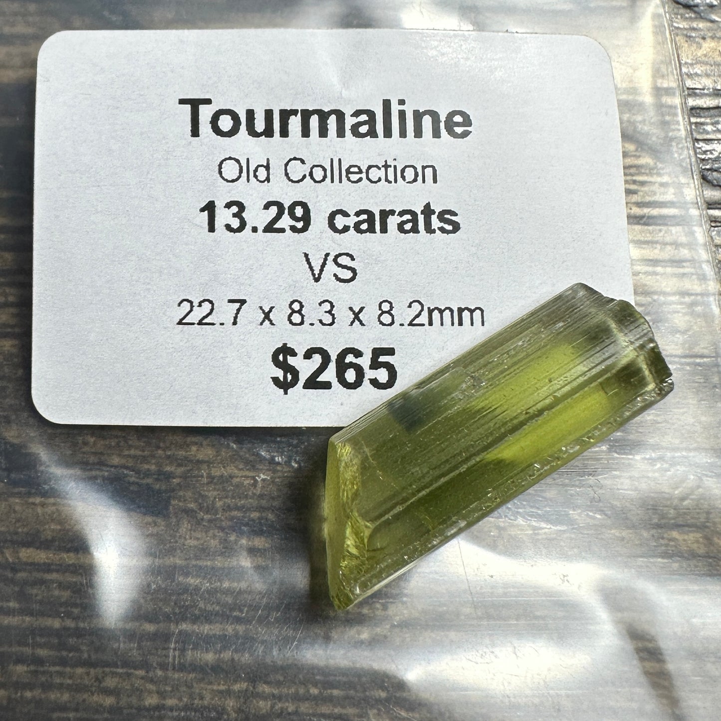 13.29ct GREEN TOURMALINE Facet Rough