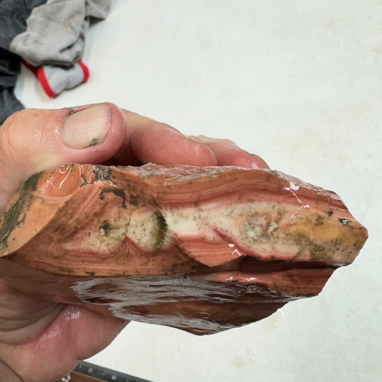 WINDY MOUNTAIN JASPER Faced Rough - 1.36 Pounds