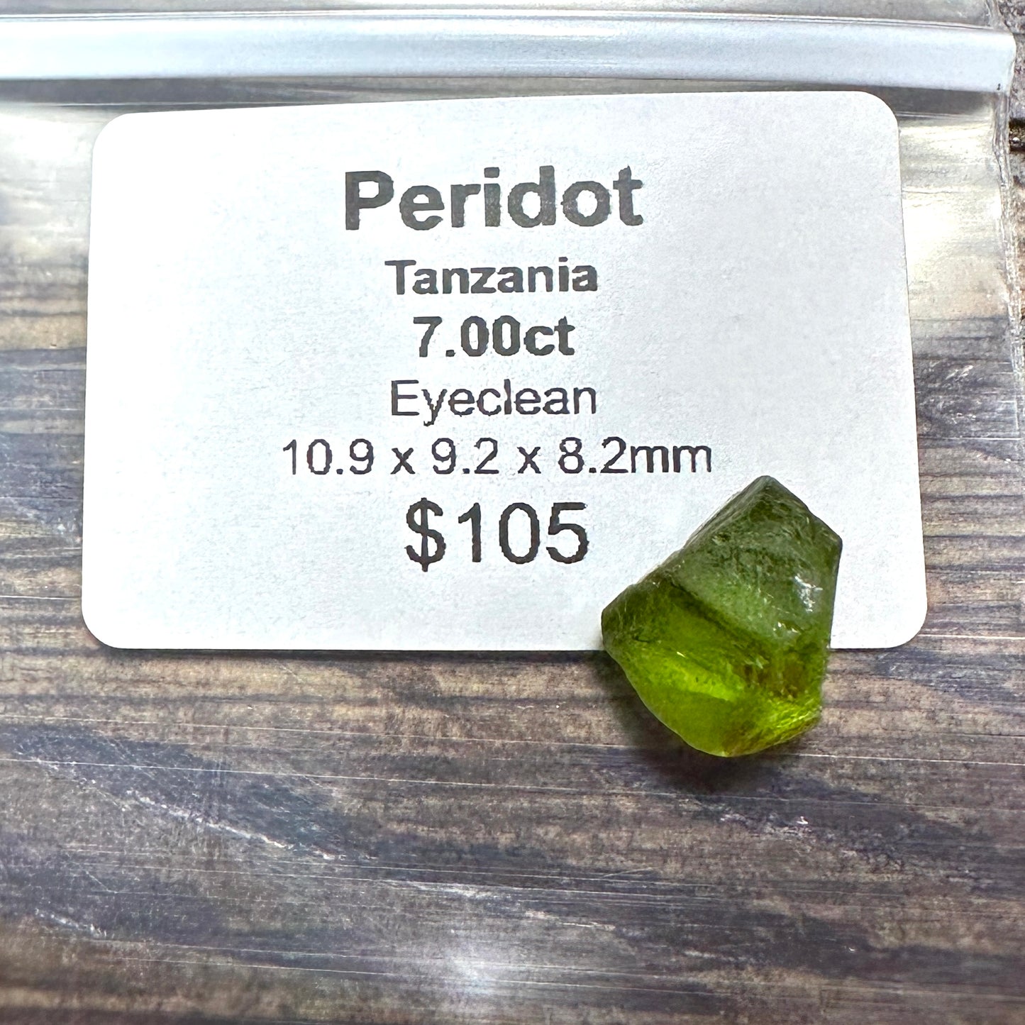 7.00ct Tanzania PERIDOT Facet Rough