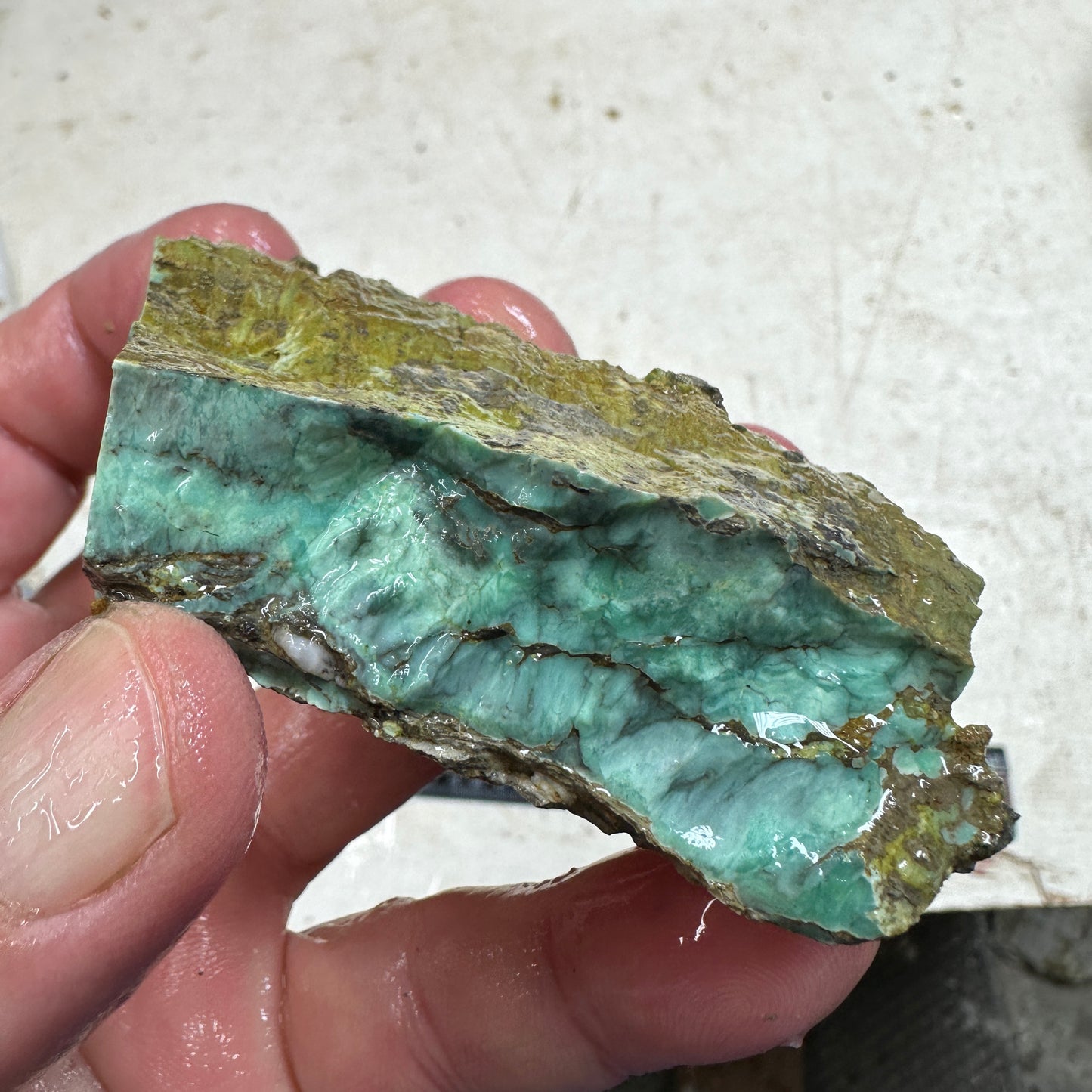 BROKEN ARROW VARISCITE Rough - 142 grams