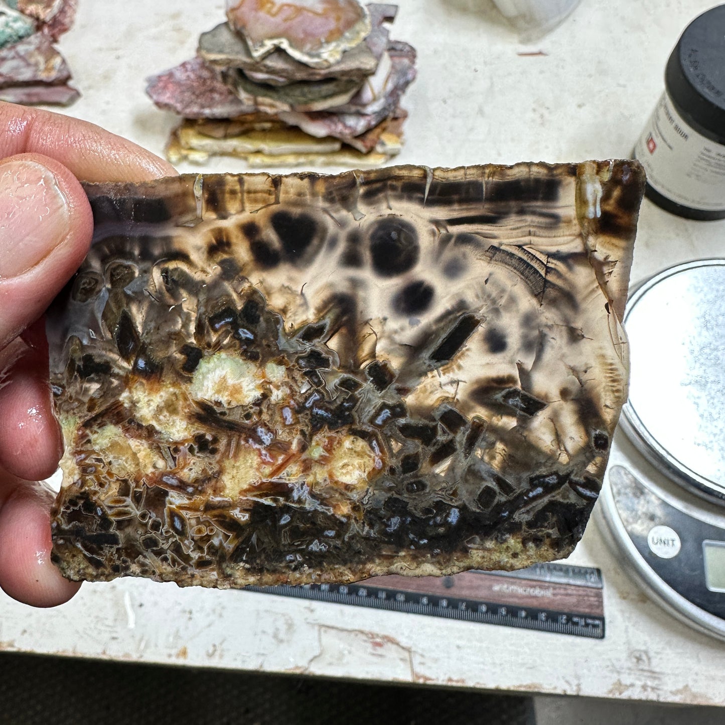 TURKISH STICK AGATE Slab - 77 grams