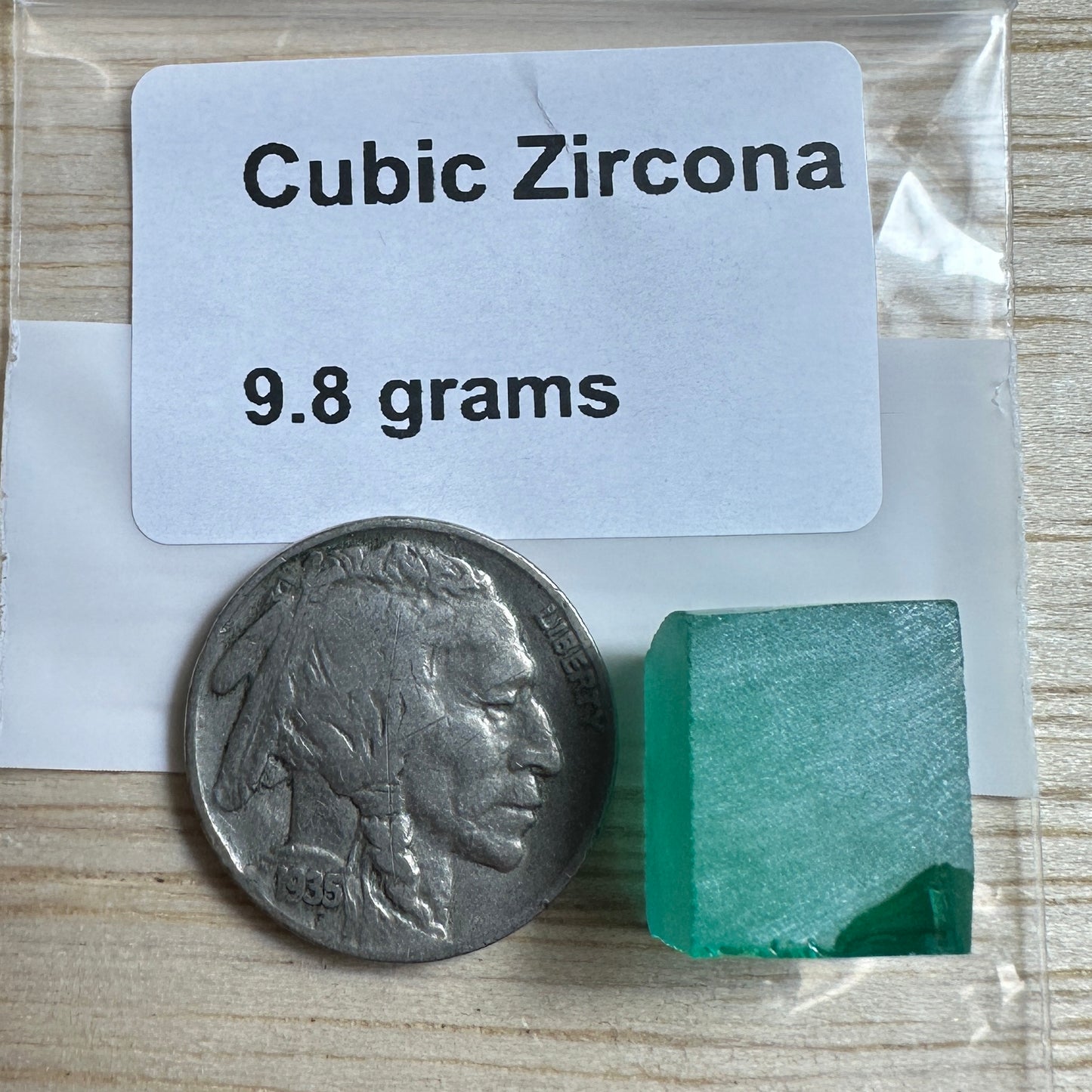 9.8 gram CUBIC ZIRCON Facet Rough