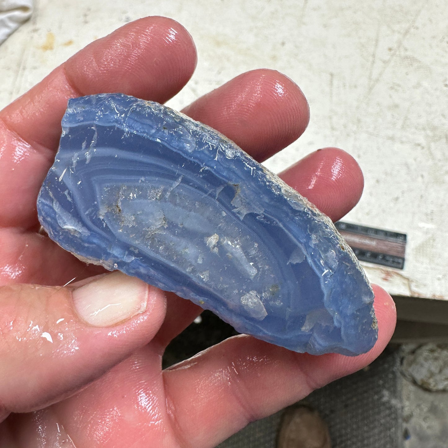 Ethiopian BLUE AGATE Rough - 162.8 grams