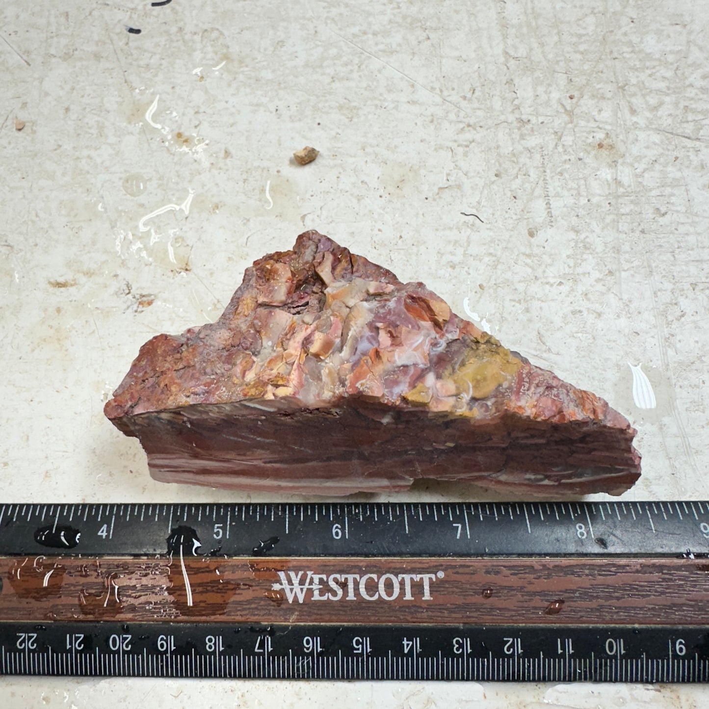 Red HOWARDITE Faced Rough - 4.9ozs