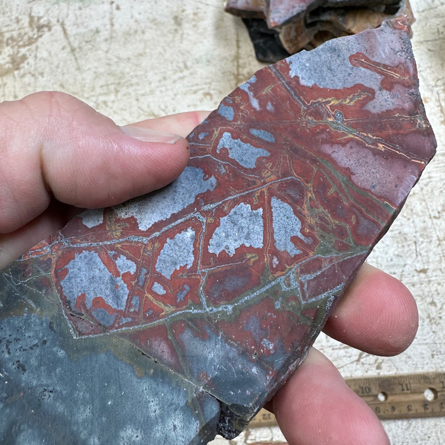 RED BLANKET RHYOLITE Slab - 162 grams