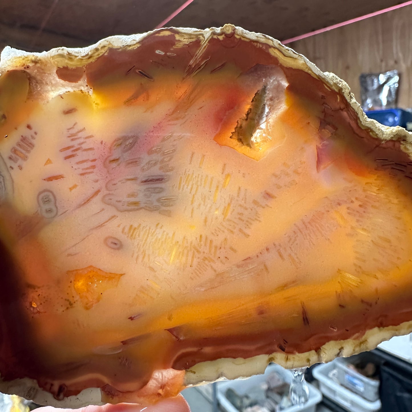 TUBE AGATE Slab - 156 grams