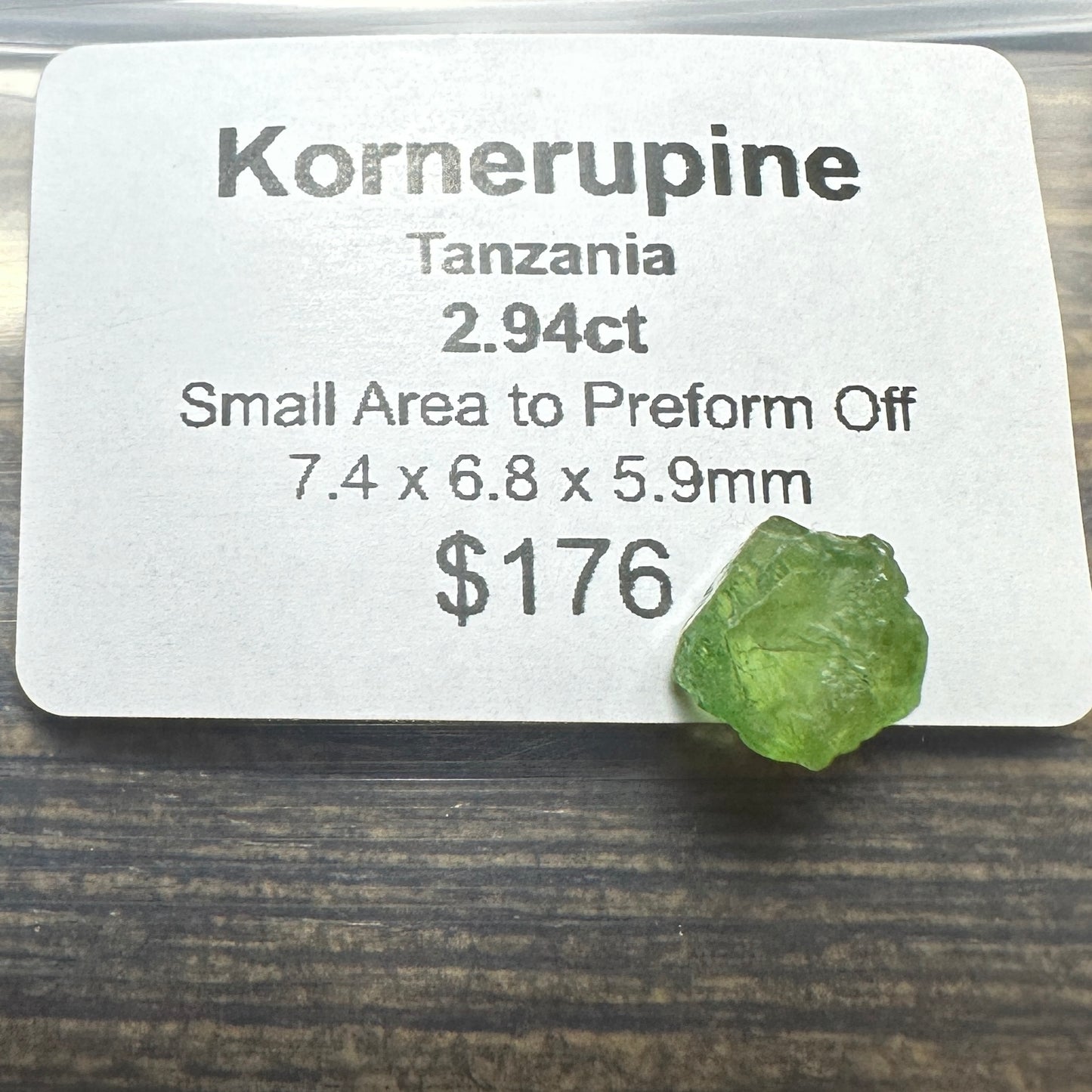 2.94ct Vanadium KORNERUPINE Facet Rough