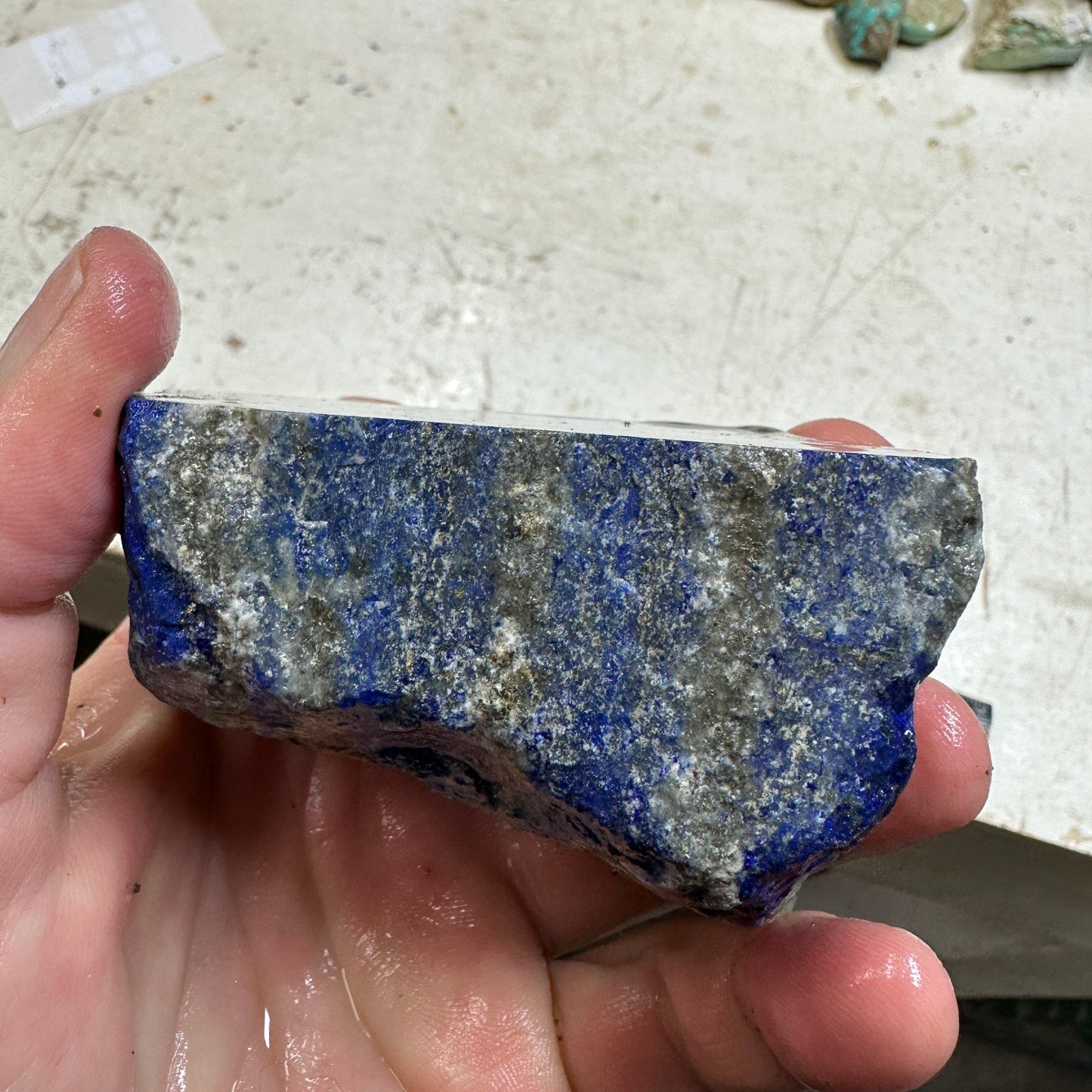 LAPIS LAZULI Faced Rough 1.06 pounds