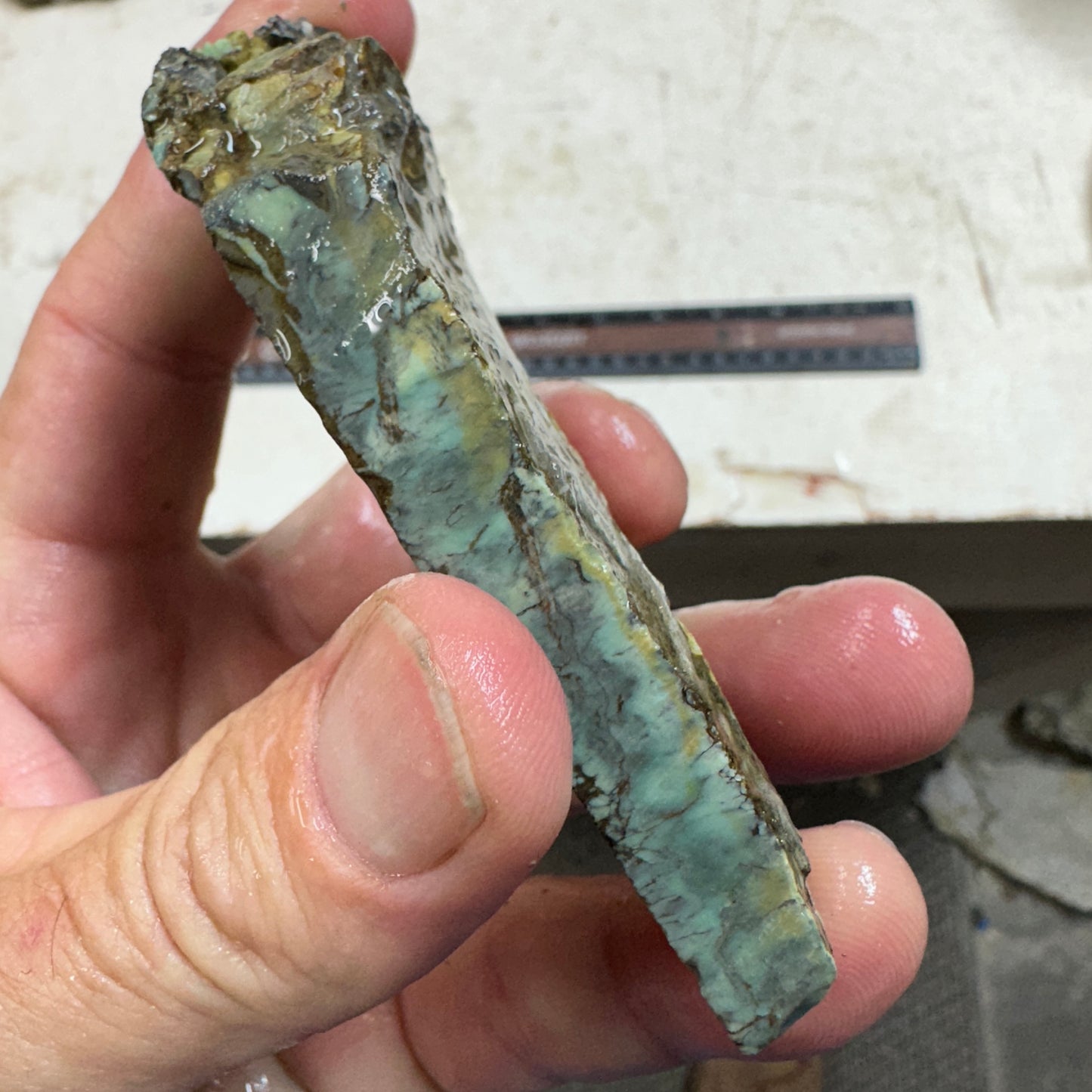 BROKEN ARROW VARISCITE Trimmed Rough Slab - 93 grams