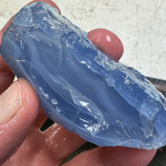 Ethiopian BLUE AGATE Rough - 162.8 grams