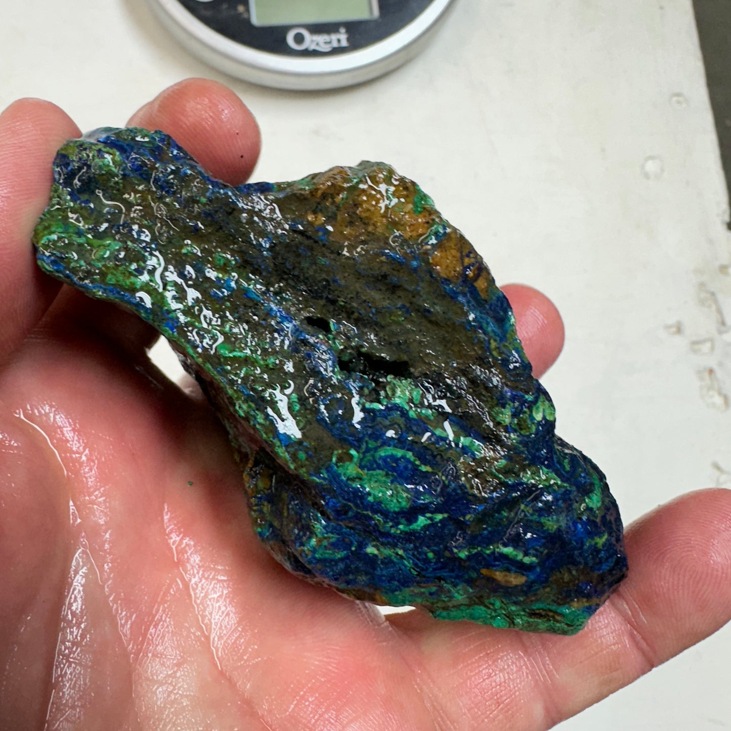 AZURITE MALACHITE Faced Rough - 400 grams