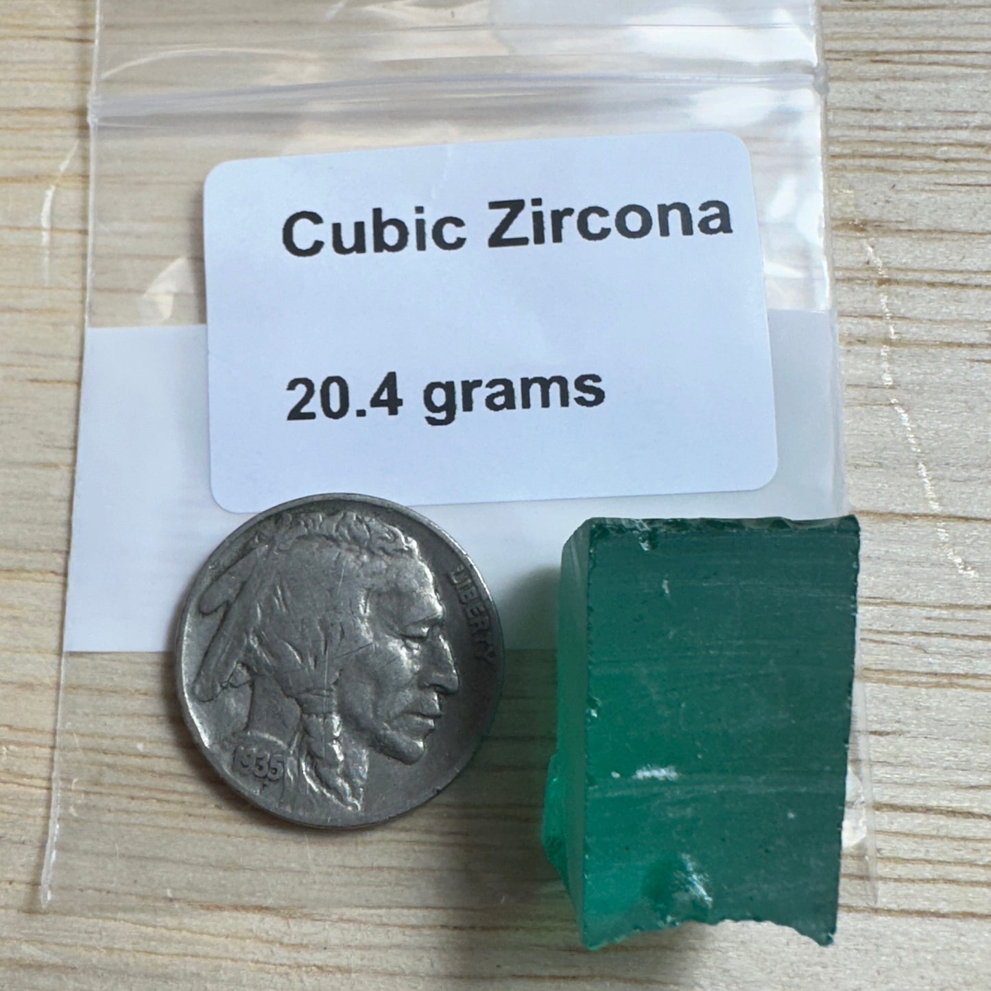 20.4 gram CUBIC ZIRCON Facet Rough