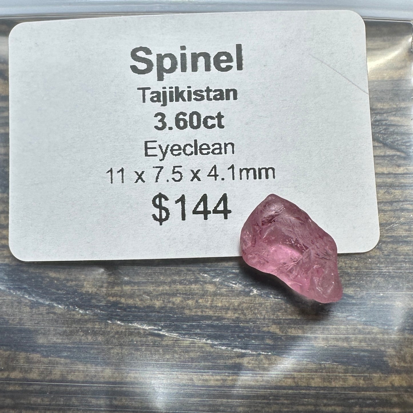 3.60ct Tajik SPINEL Facet Rough