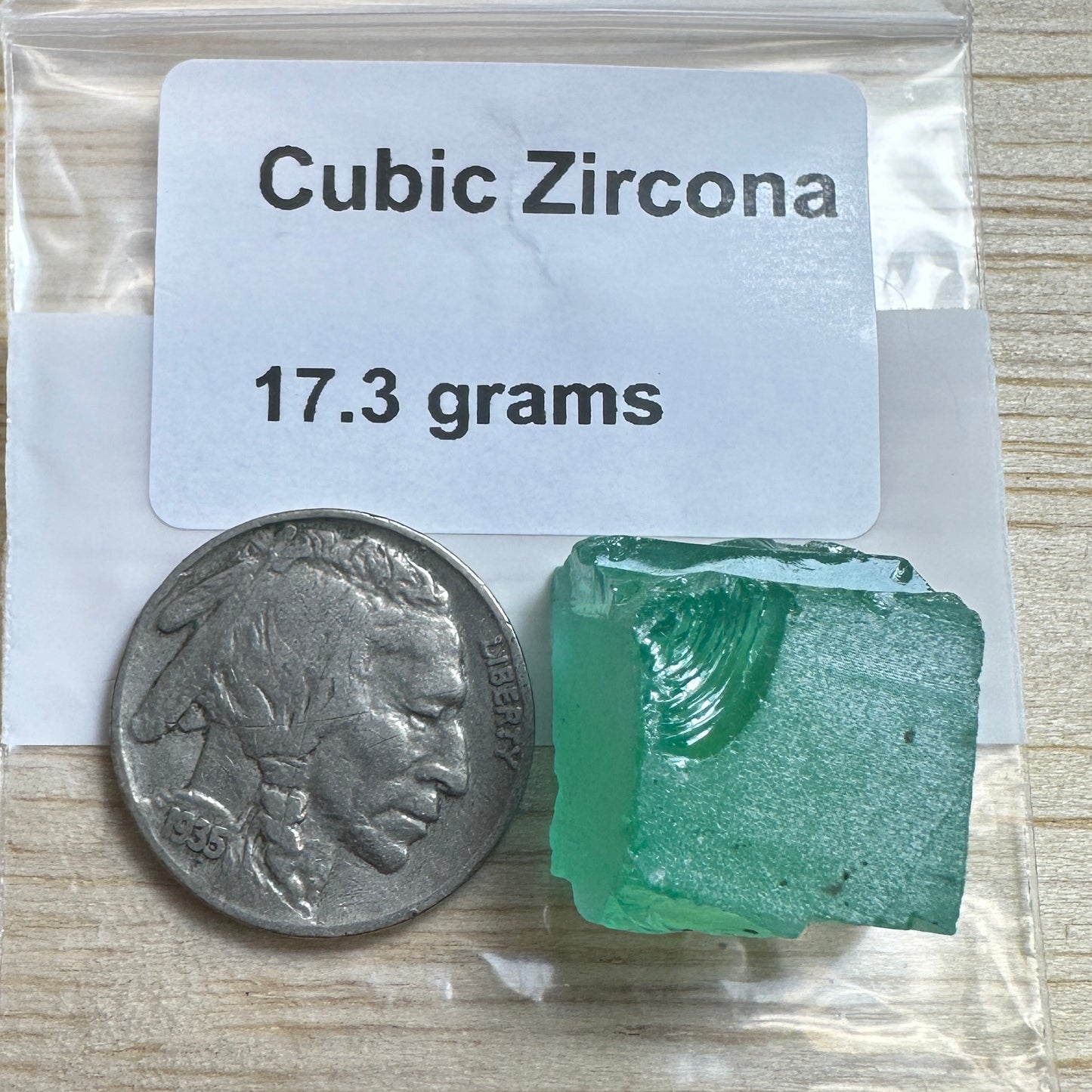 17.3 gram CUBIC ZIRCON Facet Rough