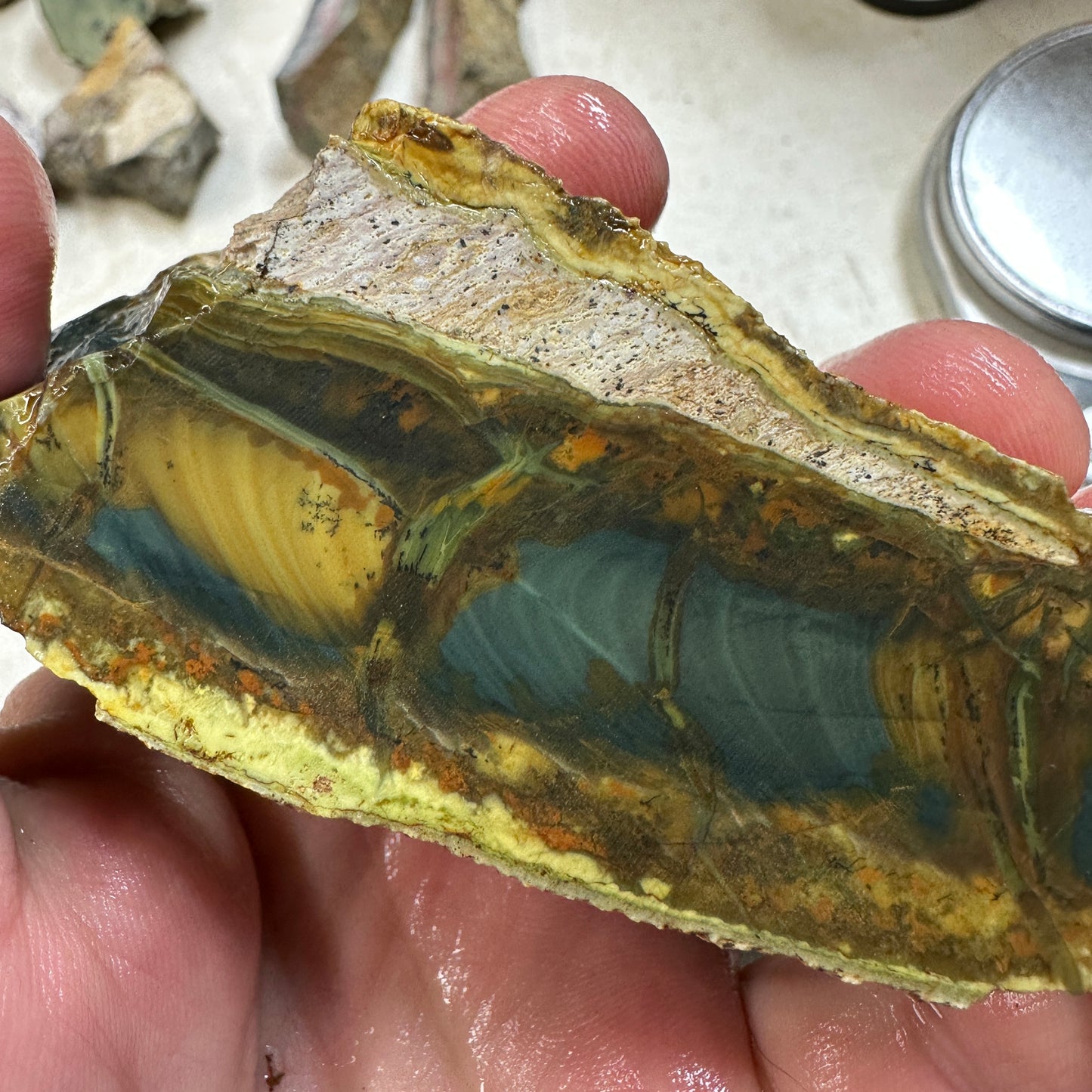 MORRISONITE JASPER Faced Rough - 0.61 Pounds