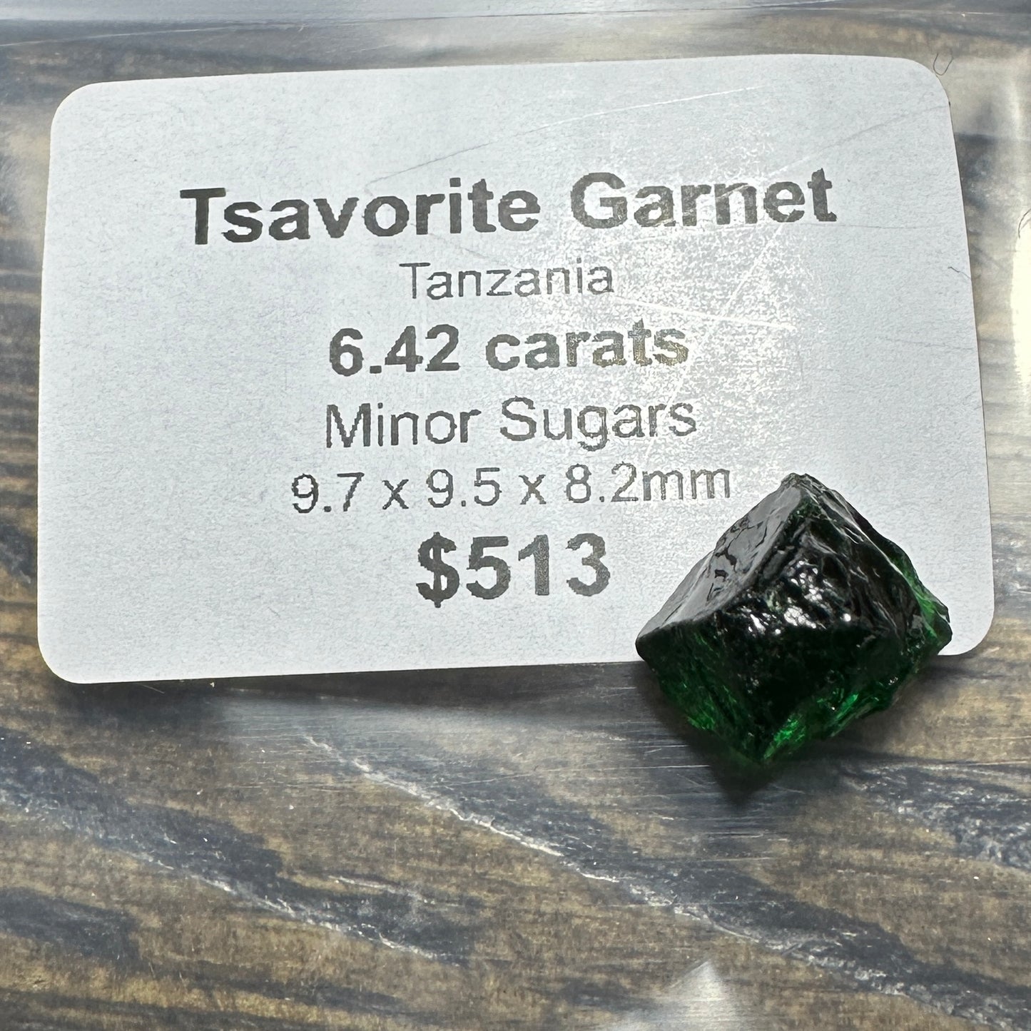 6.42ct TSAVORITE GARNET Facet Rough
