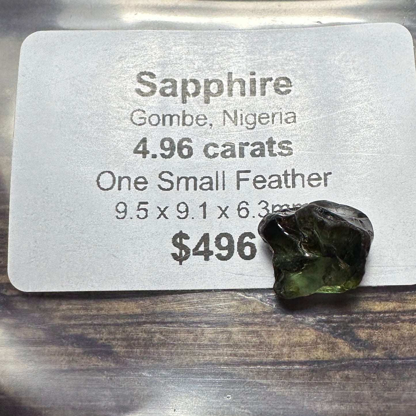 4.96ct GOMBE SAPPHIRE Facet Rough