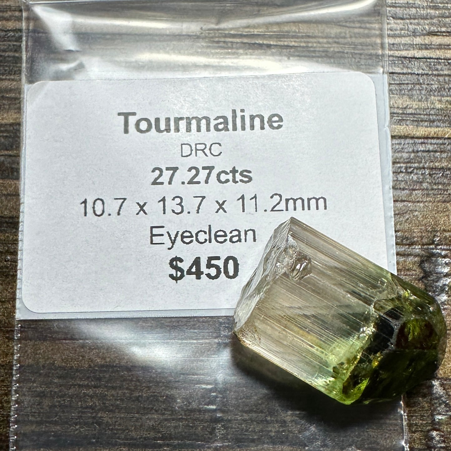 27.27ct TOURMALINE Facet Rough