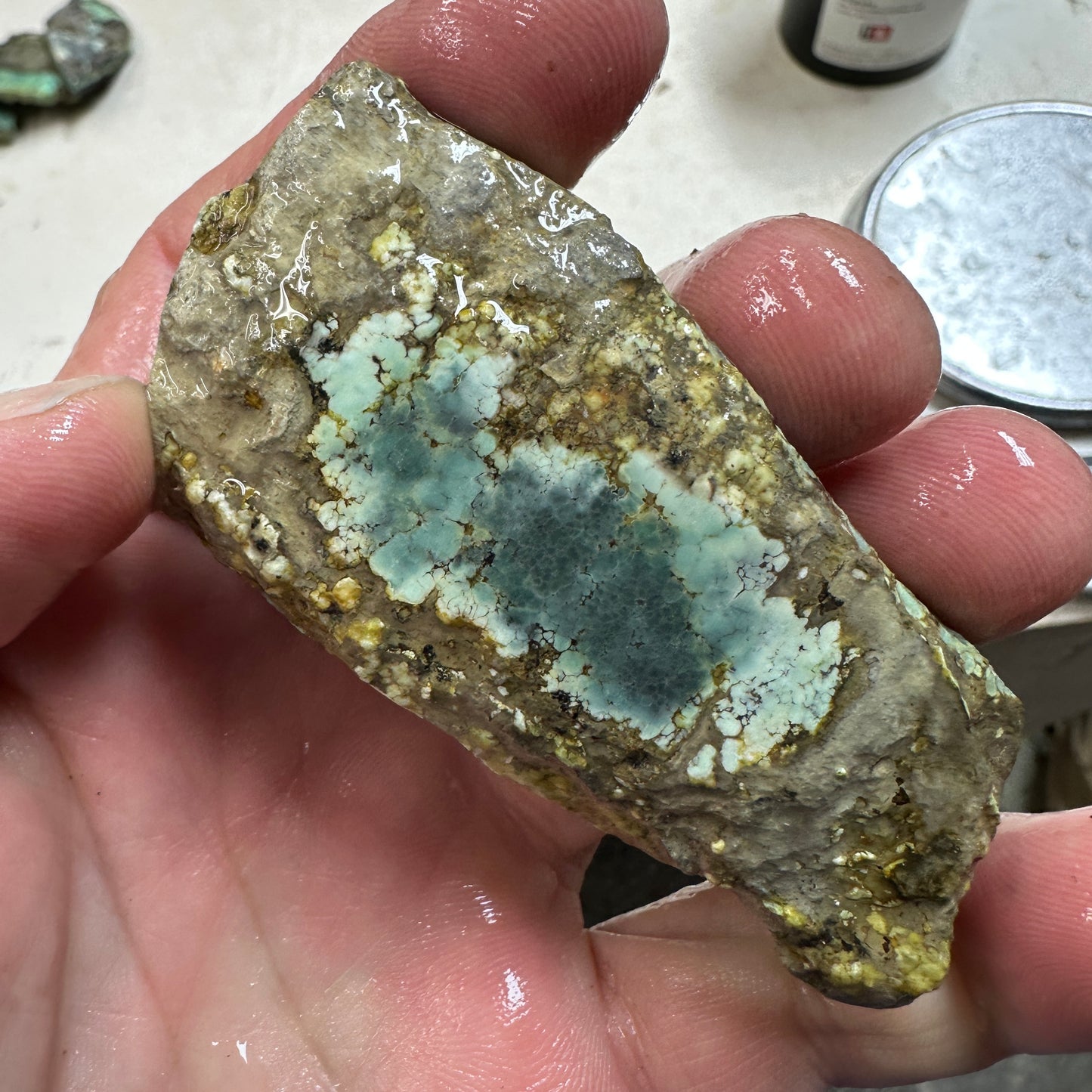 BROKEN ARROW VARISCITE Trimmed Rough Slab - 72 grams