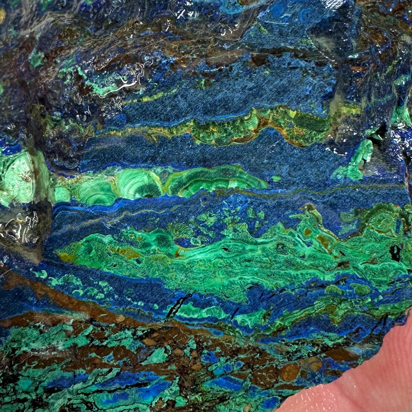 AZURITE MALACHITE Faced Rough - 400 grams