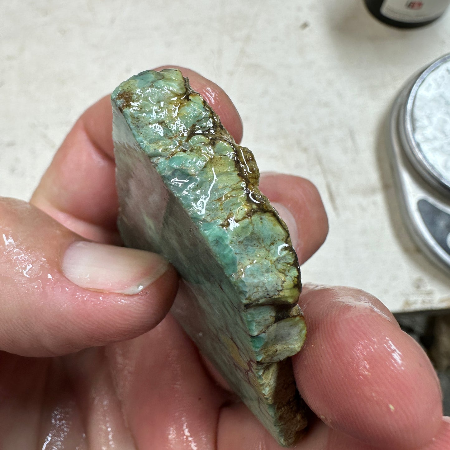 BROKEN ARROW VARISCITE Trimmed Rough Slab - 69 grams