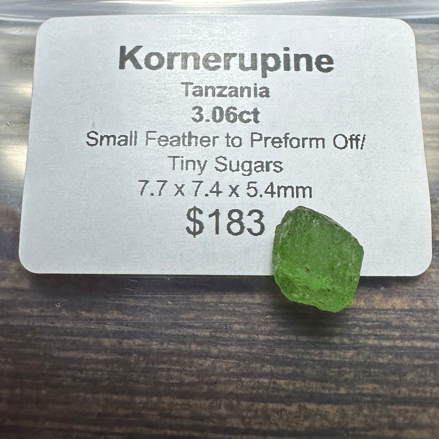 3.06ct Vanadium KORNERUPINE Facet Rough