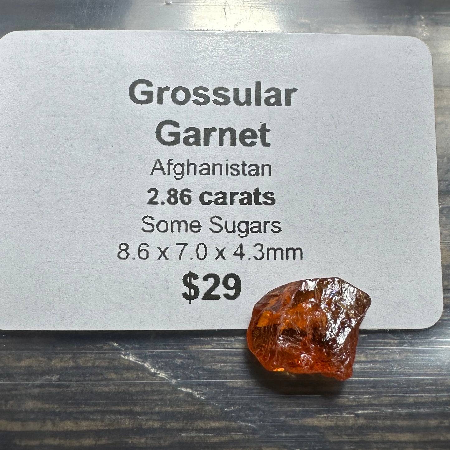 2.86ct GROSSULAR GARNET Facet Rough
