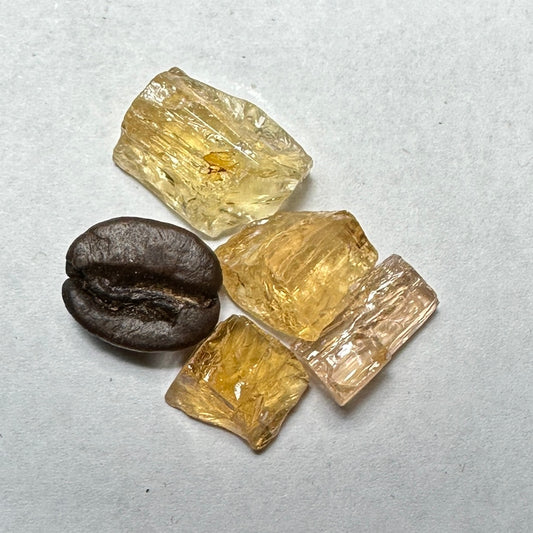 IMPERIAL TOPAZ 4pcs., 3.99g Facet Rough Parcel