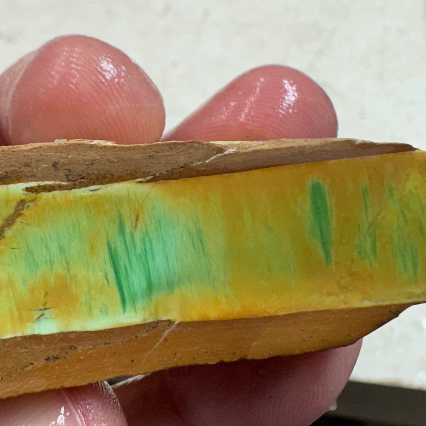 Polychrome AUSTRALIAN VARISCITE Faced Rough - 82 grams