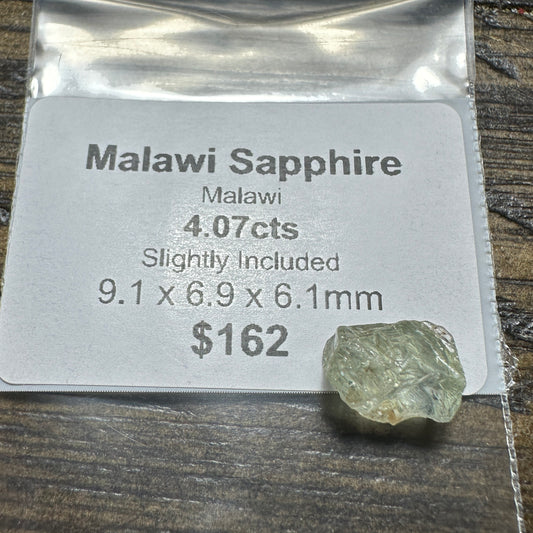 4.07ct MALAWI SAPPHIRE Facet Rough