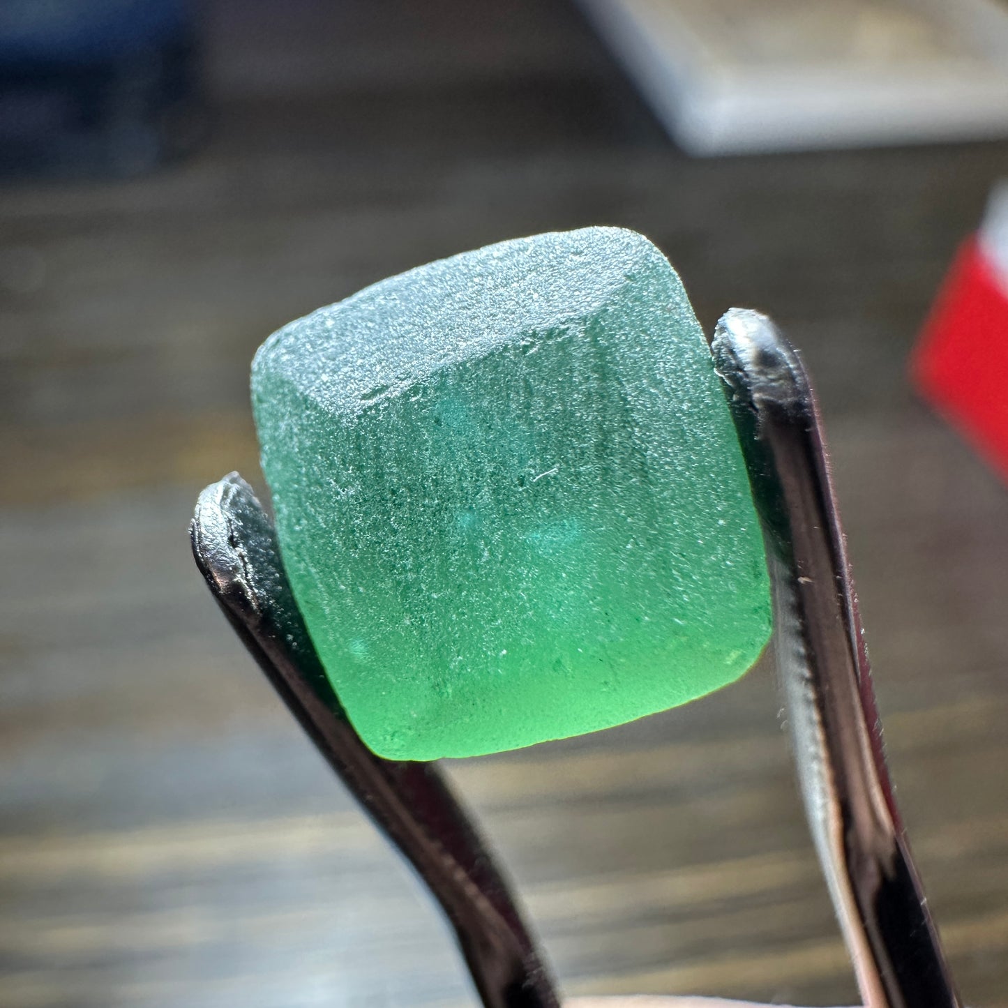 8.16ct GREEN APATITE Preformed Facet Rough