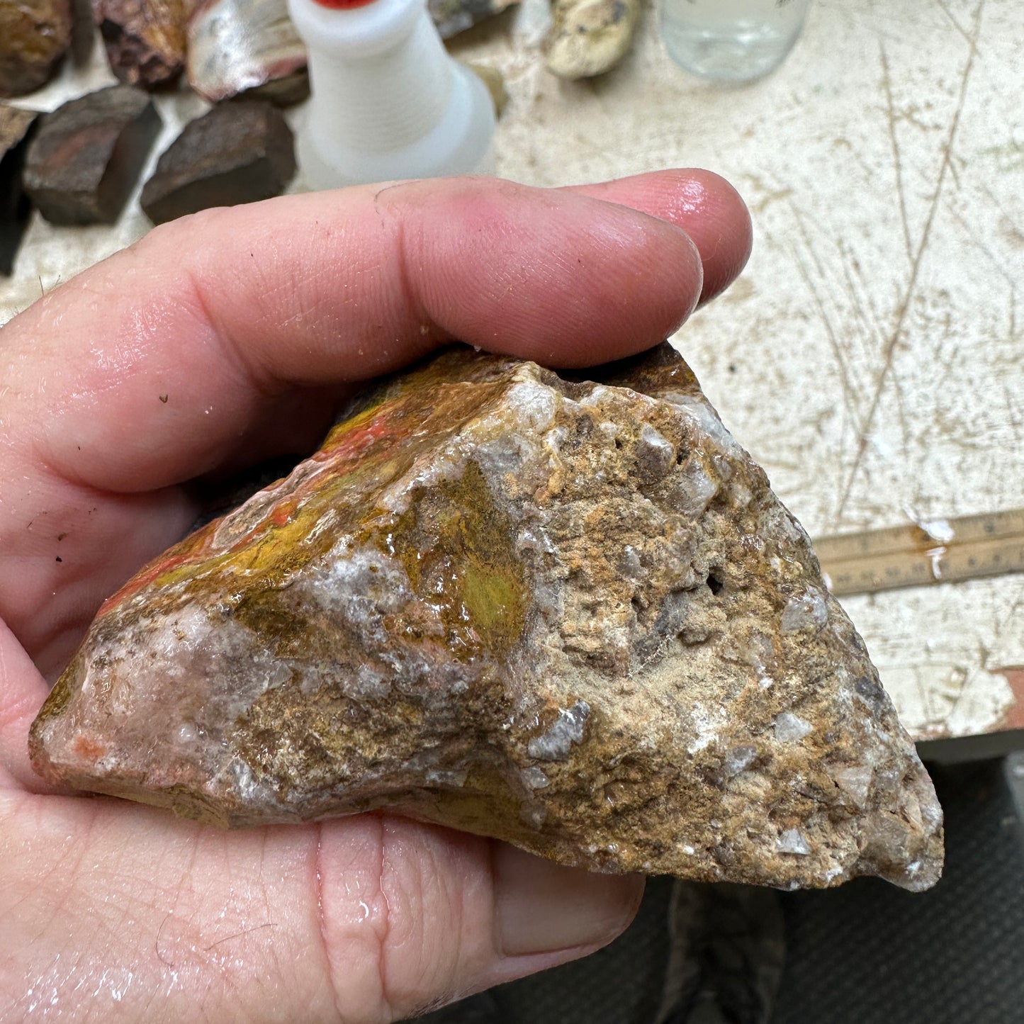 MOROCCAN AGATE Faced Rough - 0.80 Pounds