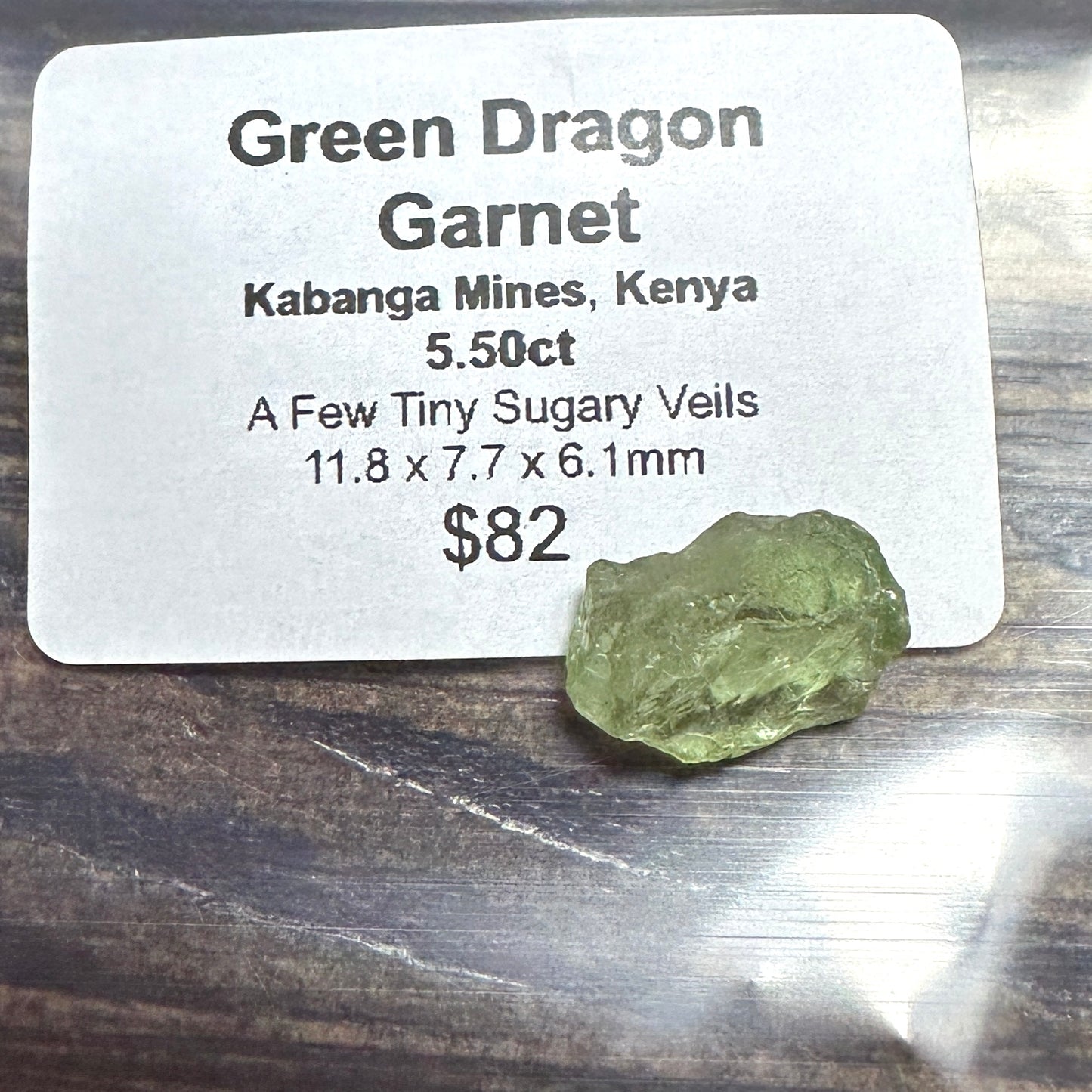 5.50ct GREEN DRAGON GARNET Facet Rough