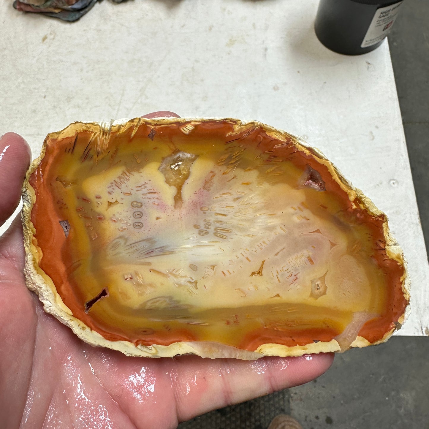 TUBE AGATE Slab - 166 grams