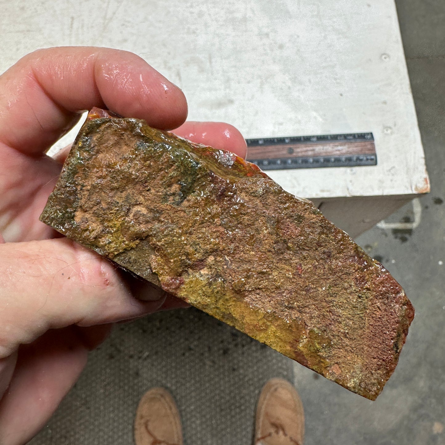 MOROCCAN SEAM AGATE Faced Rough - 1.25 Pounds