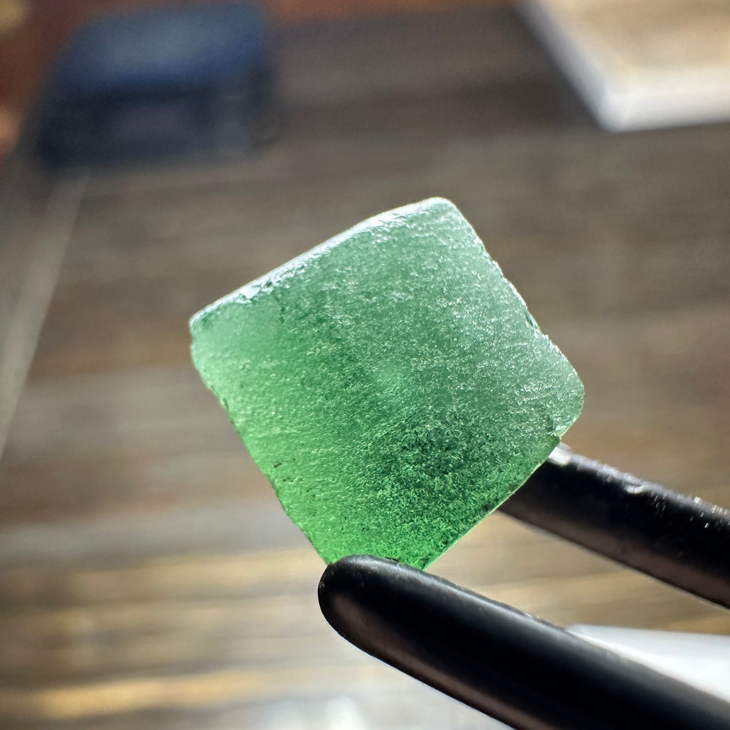 7.59ct GREEN APATITE Preformed Facet Rough