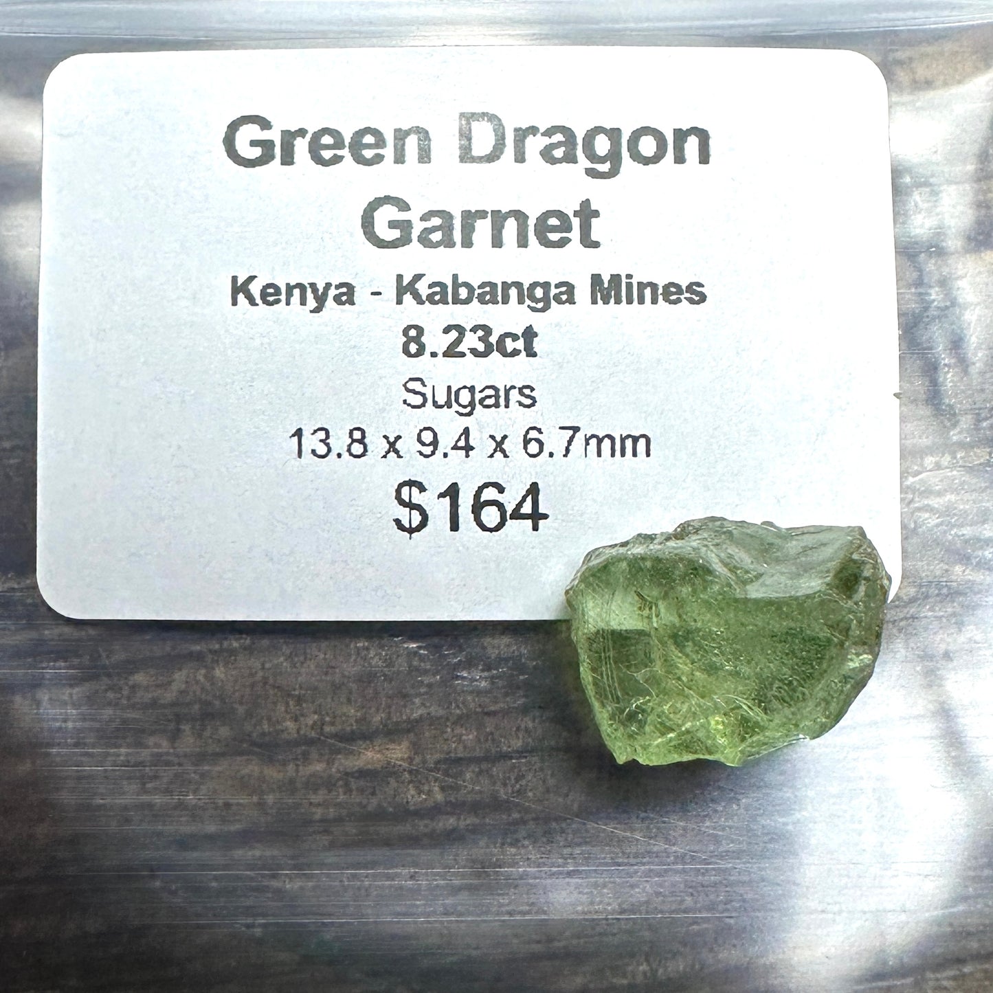 8.23ct GREEN DRAGON GARNET Facet Rough