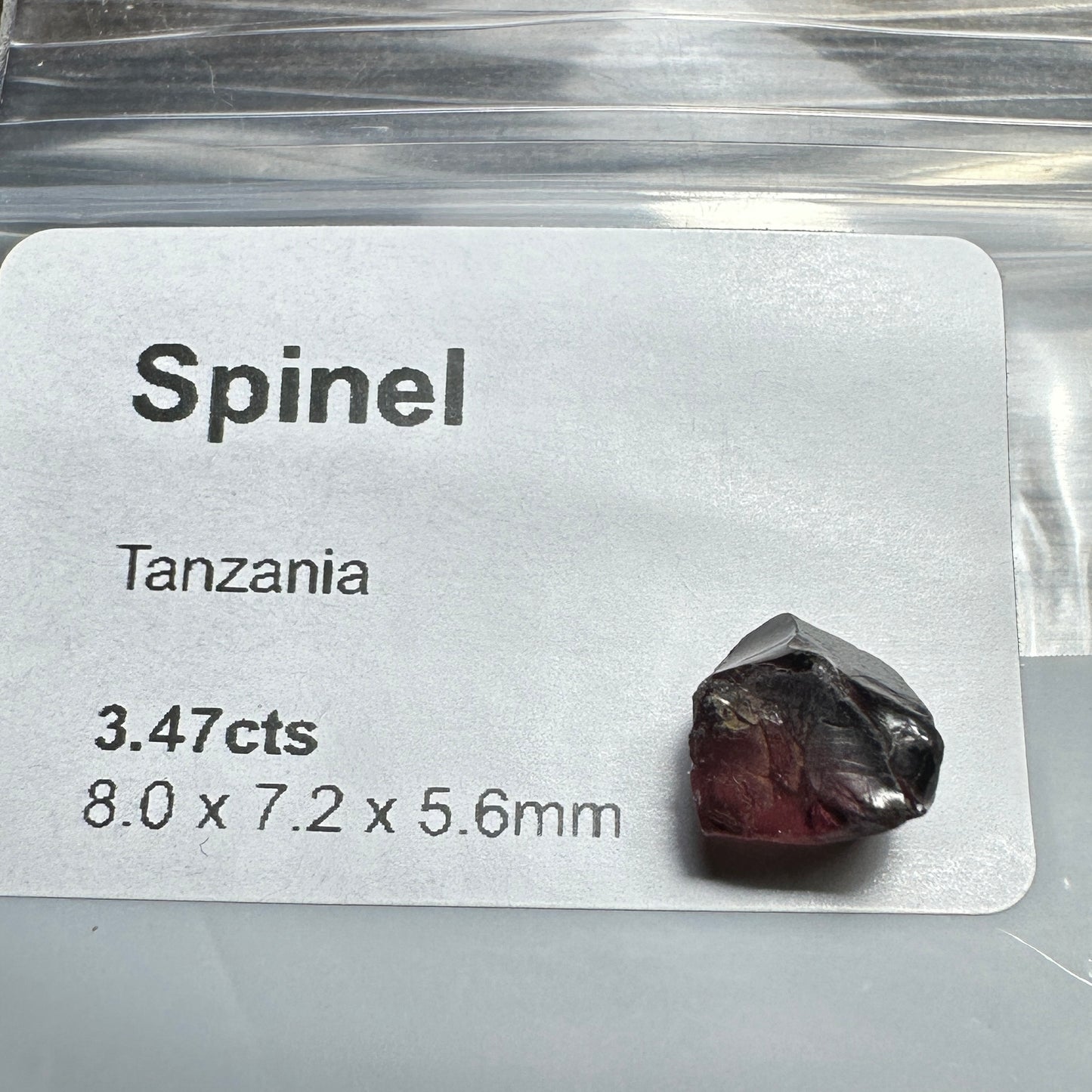 3.47ct Lavender SPINEL Facet Rough